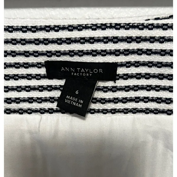 Ann Taylor Black/White Pinstripe Skirt - Image 5