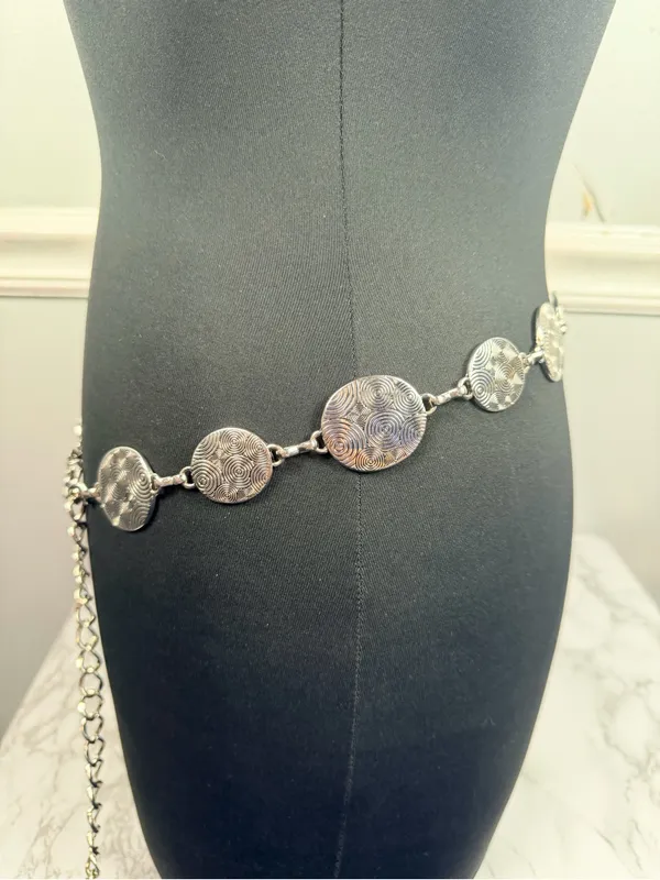 Y2k metal circle belt Silver - Image 5