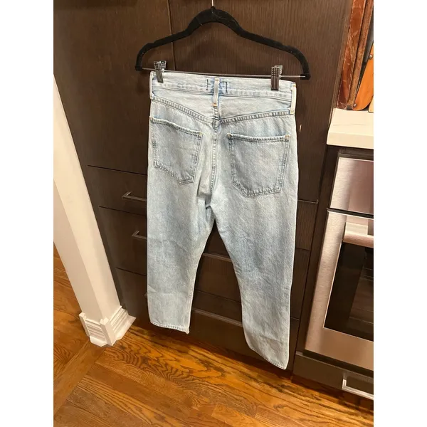 AGOLDE Riley High Rise‎ Straight Crop Jeans Distressed Womens Size 26 - Image 9