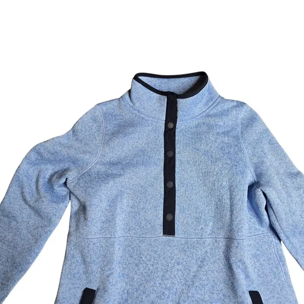 Vineyard Vines Sweater Fleece Snap-Placket Pullover In‎ Blue Size: S - Image 4