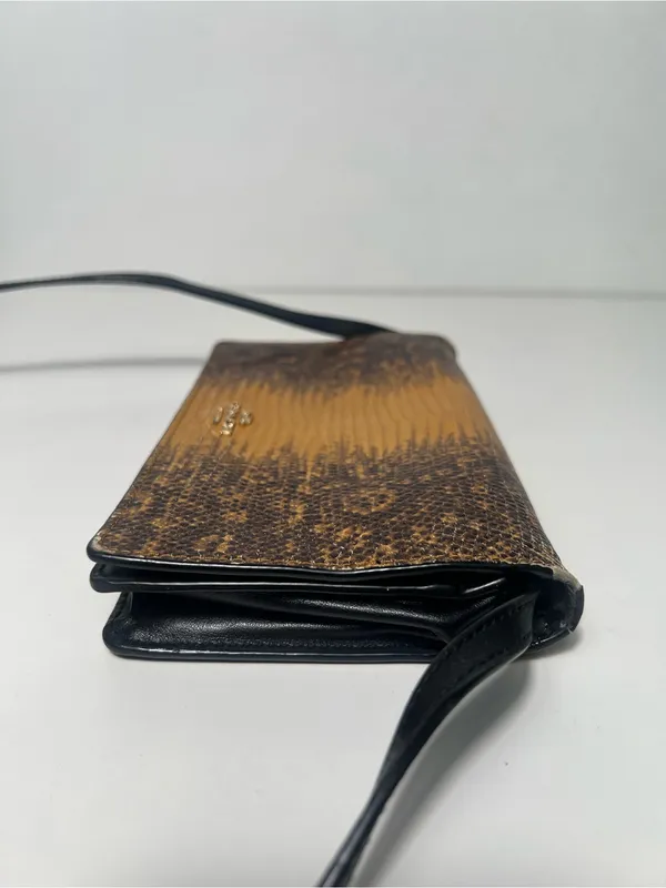 Coach Hayden Anna Foldover Lizard Embossed Leather Crossbody Clutch - Image 6