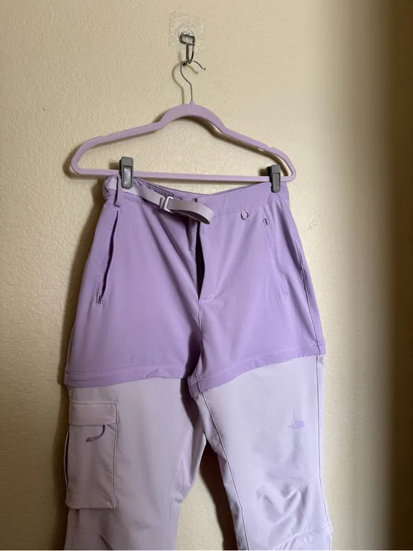 The North Face Bridgeway Zip-Off Pants Purple/ lavender Sz 10 outdoor hiking - Image 4
