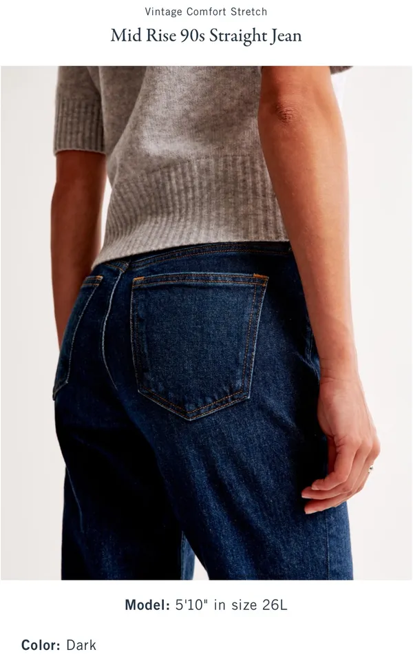 Abercrombie Mid-Rise Straight Jeans - Image 4
