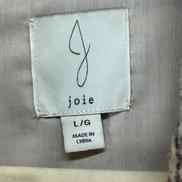 Joie Plaid Shacket Womens L Tan Beige Rustic Jacket - Image 12