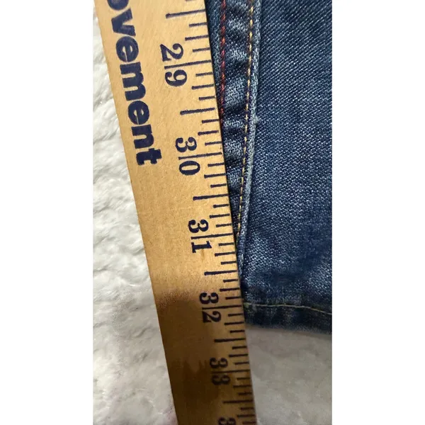 Y2K Lucky Brand Women Blue Distressed Flare Leg Jeans Size 0/25 Inseam USA - Image 5