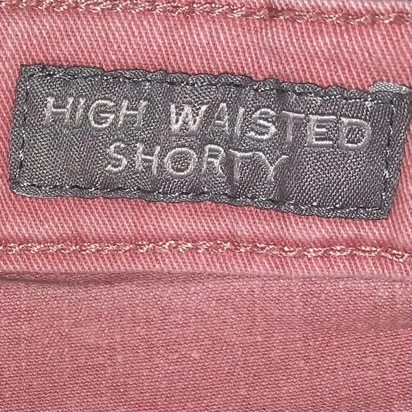 Aeropostale Distressed High Waisted‎ Shorty Shorts Rust Rose Pink - Image 4