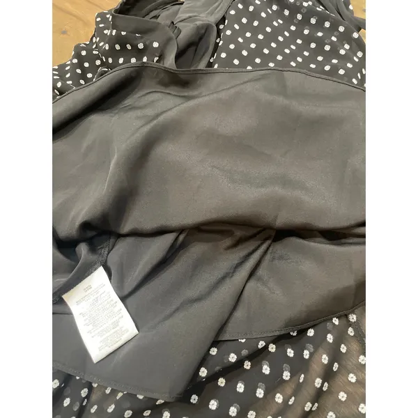 BCBGeneration High‑Low Maxi Dress Size L Black White Strappy Accent - Image 9