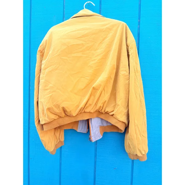 Faconnable Albert Goldberg Mustard Yellow Bomber Jacket Water Repellent Size L‎ - Image 7