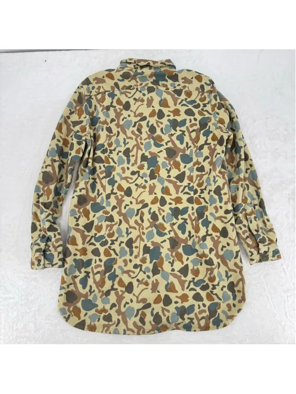 LL Bean Ladies Chamois Camo Tunic Shirt Signature Archive Series Cotton Flannel - Image 2