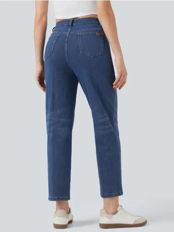 Halara Flex™ High Waisted 7/8 Straight Leg Casual Jeans with Pockets Size Large - Image 2