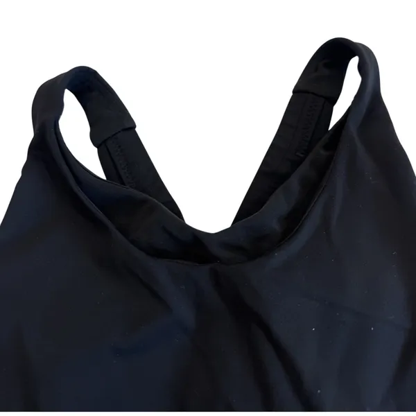 Lululemon Stash N Run Tank Top Built In Bra Size 4 Black Criss Cross Pockets - Image 12