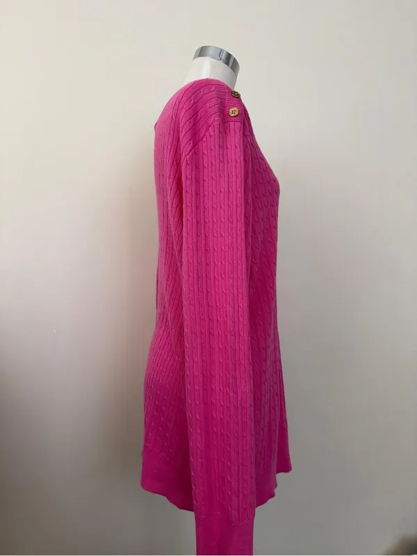 Lauren Ralph Lauren Hot Pink Cable Knit Sweater - Image 5