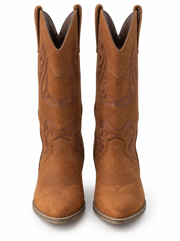 Sugar Tammy Western Cowboy Boots Women’s 7 Brown Embroidered Pointed Toe - Image 4