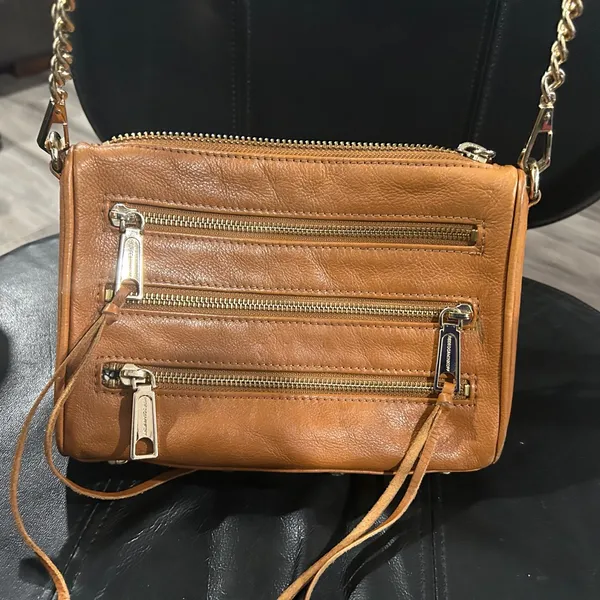 Rebecca Minkoff Tan Leather Crossbody Bag - Image 13