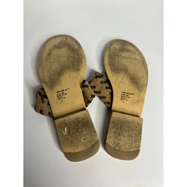 Colin Stuart Sandals‎ Womens 8 Tan Good Whipstitch Suede Thong Flat 160159-017 - Image 4