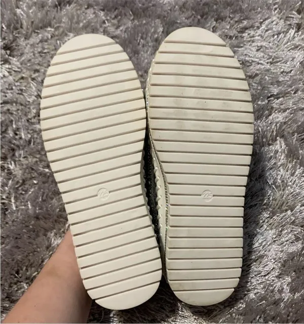 Muguan Silver Rhinestone Sneakers Shoes Sz. 5 - Image 7