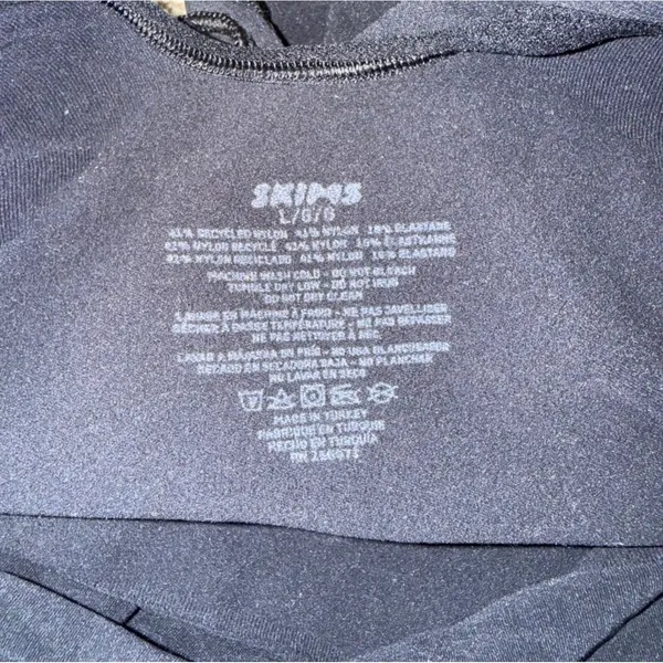 SKIMS Ruched Bodysuit Women Large Black Excellent Thong Back Shapewear - Image 3