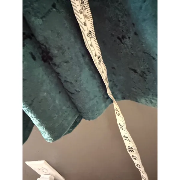 Brett Vintage 90s Teal Green Crushed Velvet Whimsigoth Witchy Maxi Dress Size 6 - Image 9
