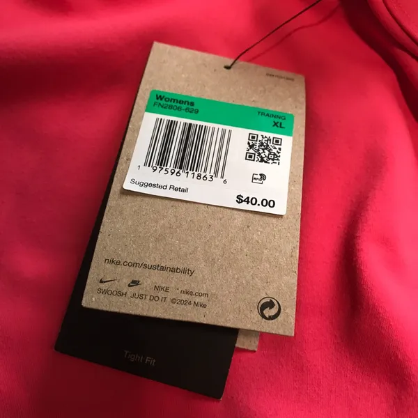 Nike Women's One Dri-FIT Cropped Tank Top in Aster Pink size XL - Image 4