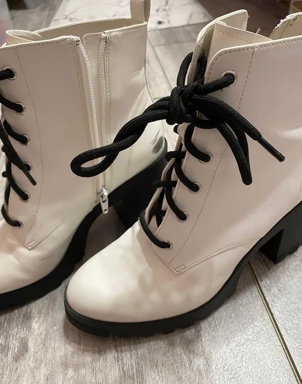 Brass Plum Lace Up Booties - Image 3