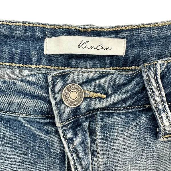 Kancan Size W 15 31 Distressed Blue Jean Denim Pants Skinny Fit Light Wash‎ - Image 3