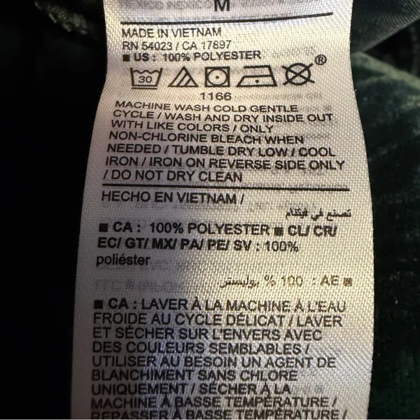 Old Navy Taylor Velvet Wide Leg Pants M Green NWT Extra High Rise Trouser - Image 8