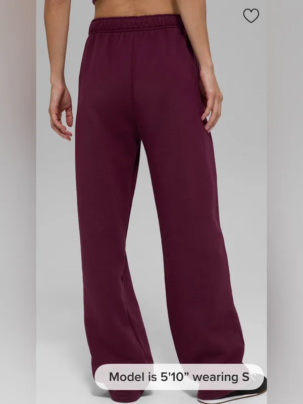 Alo Yoga NWT Accolade Straight Leg Sweatpants Burgundy Size M - Image 2