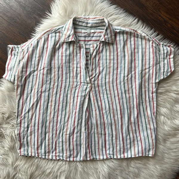 Park Popover Shirt in Rainbow Stripe - Image 5