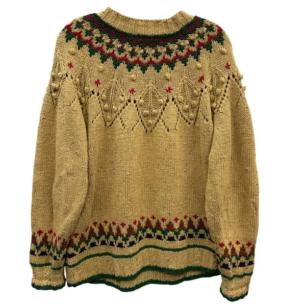 Vintage Gina‎ Peters Women's Novelty Chunky Textured Knit Sweater Christmas M - Image 2