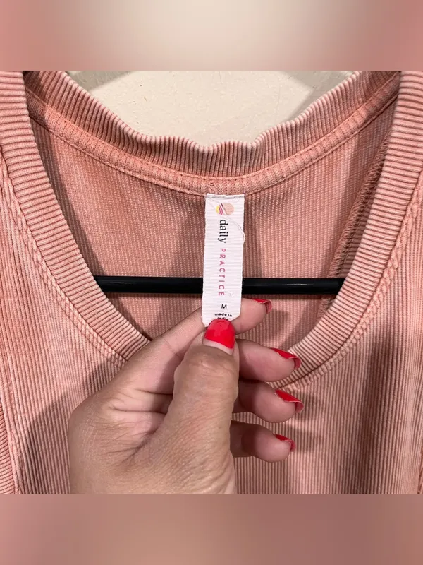 Daily Practice by Anthropologie Center Court Midi Dress Ribbed Solid M EUC - Image 3