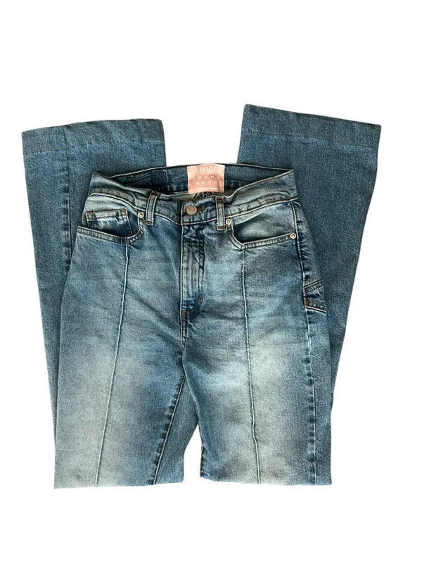 Revice Denim Women’s Venus Flares High Waist Star Rear Flared Jeans in Eclipse Wash 27 - Image 4