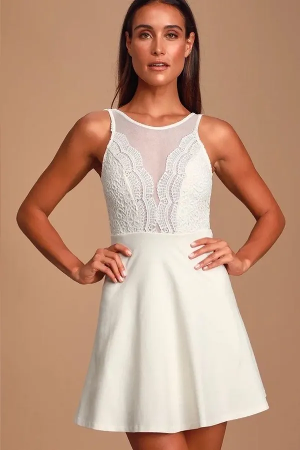 Lulus White Mini Dress - Image 2