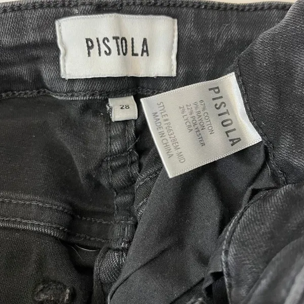 Pistola‎ Women’s Jeans Black Skinny Mid Rise Size 28 Good Condition - Image 4