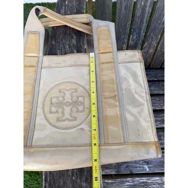 Tory Burch Coated Twill‎ Mini Tory Tote SEE PHOTOS. W - Image 10