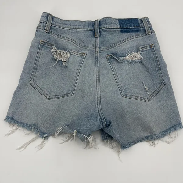 Abercrombie Fitch Y2K Mom Jean Women Short Sz 4/27 Festival Cutoff Denim Indie - Image 7