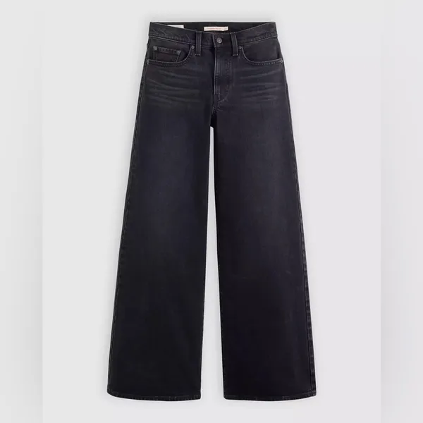 Levi’s 728 High Rise Wide Leg Women's Jeans in Rodeo Princess Black Sz 23 x 30 - Image 5