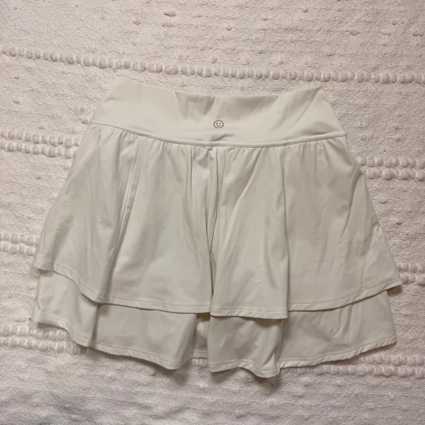 Gilly Hicks Go Energize White Tiered Ruffle Tennis Skort Skirt Womens Medium - Image 5