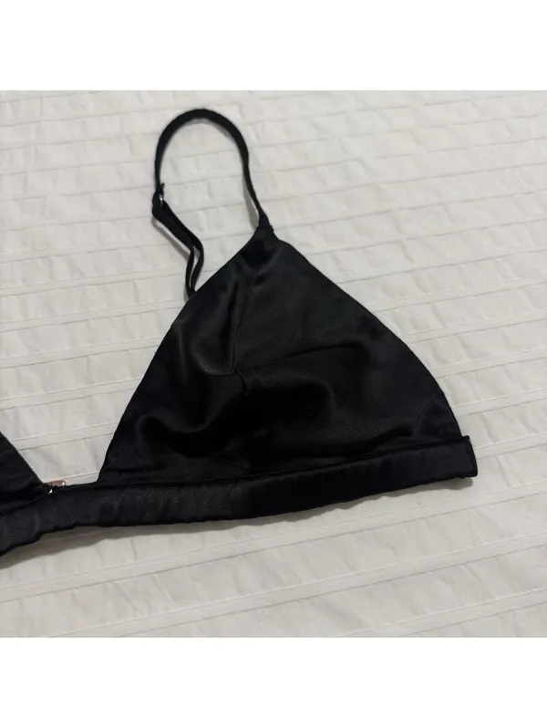 Victoria's Secret Unlined Bralette Sz M Medium Black - Image 2