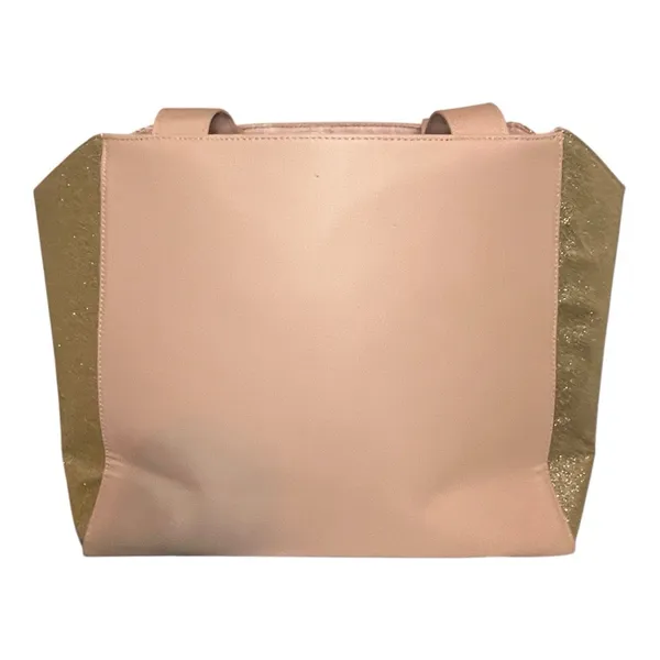 Jimmy Choo Parfums Tote Bag Pink Rose Gold Glitter Side Panels Shoulder Bag - Image 2