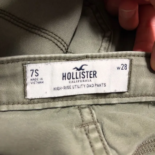 Hollister high-rise Olive Utility cropped green hiking y2k pockets Pants size 30 - Image 2