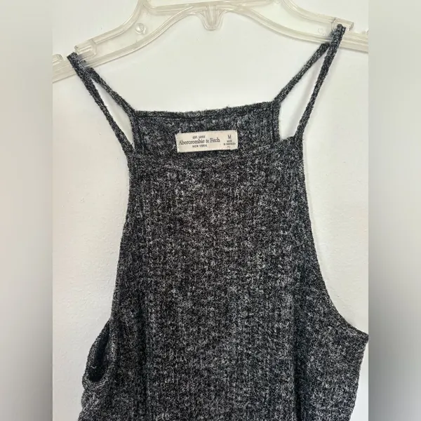Abercrombie & Fitch Marled Knit High Neck Halter Tank Top Size M - Image 5