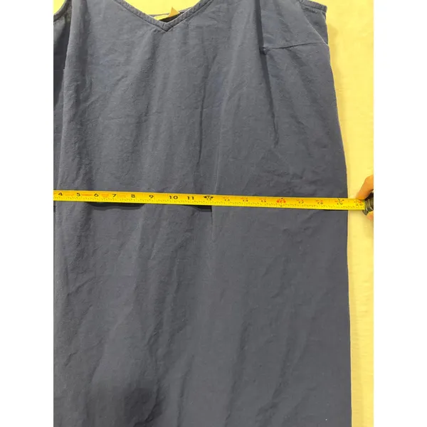 Universal Thread Blue‎ Cotton Tiered Midi Dress Womens Size M Spaghetti Strap - Image 6