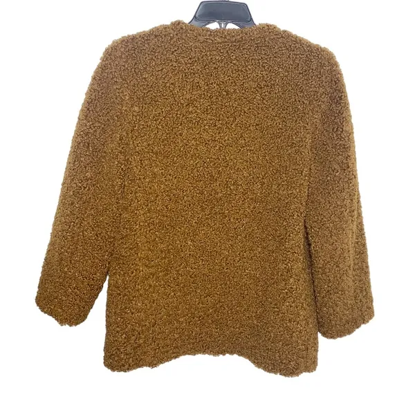 Max Studio Faux Fur Brown-rust Teddy coat size medium - Image 8