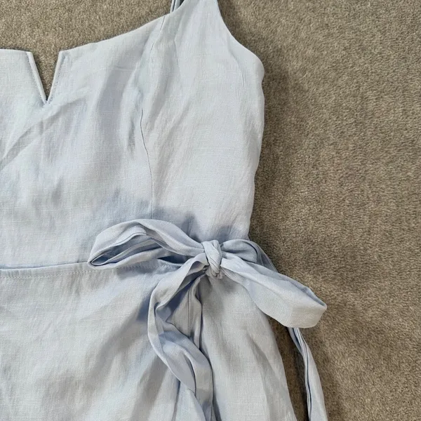 Hello Molly Blue Mini Dress Size 8 Ruffle Wrap Spaghetti Strap New - Image 2