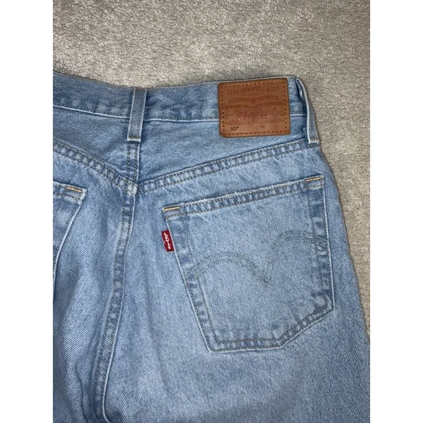 levis 501 premium denim‎ button fly 26x28 Women's Distressed Cotton Jeans - Image 10