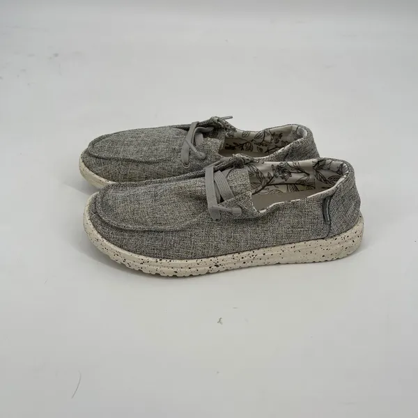 Hey‎ Dude Wendy Linen Gray Casual Comfort Slip On Loafer Shoes Women's Size 7 - Image 2