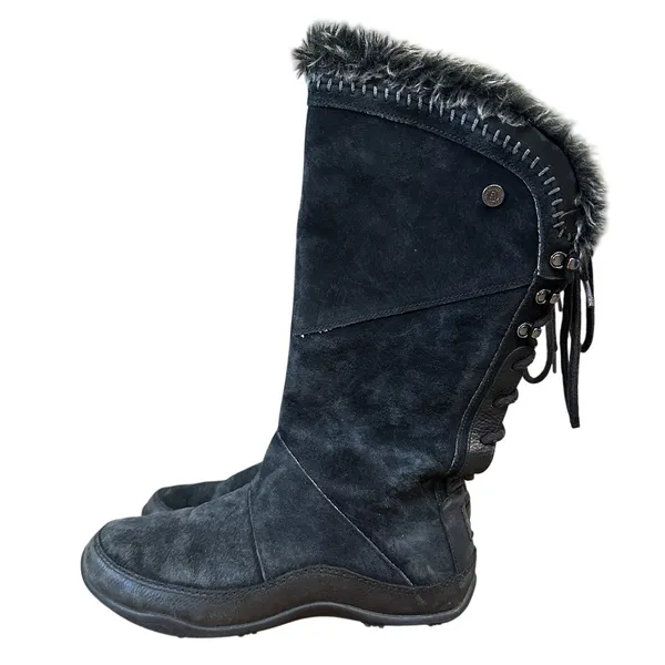 The North Face Janey Black Suede Waterproof Snow Winter Boots Primaloft Womens 8 - Image 4