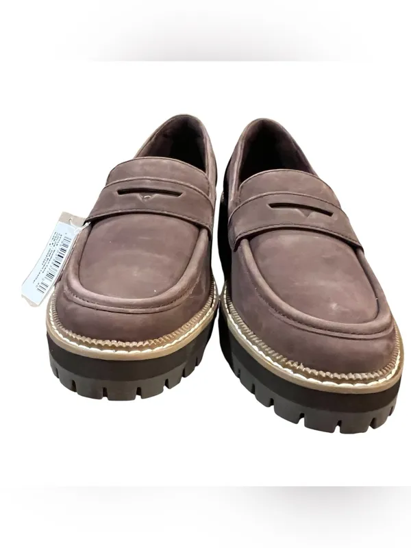 TOMS Cara Lug Sole Penny Loafers – Oak Brown Leather – Women’s Size 8 NWT No Box - Image 4