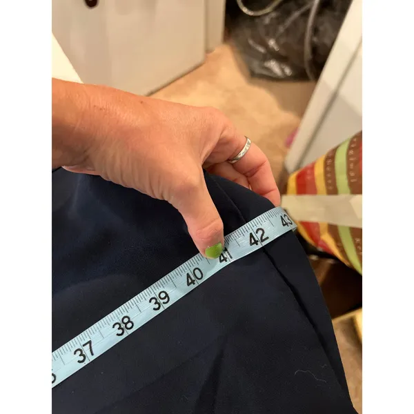 Banana Republic Blue White Athletic Stripe High Rise Wide Leg Dress Pants Size 8 - Image 11