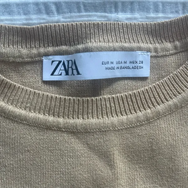 Tan ZARA Top Tank Ribbed - Image 2